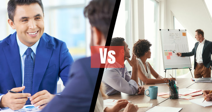 الفرق بين الكوتشينغ الفردي والجماعي